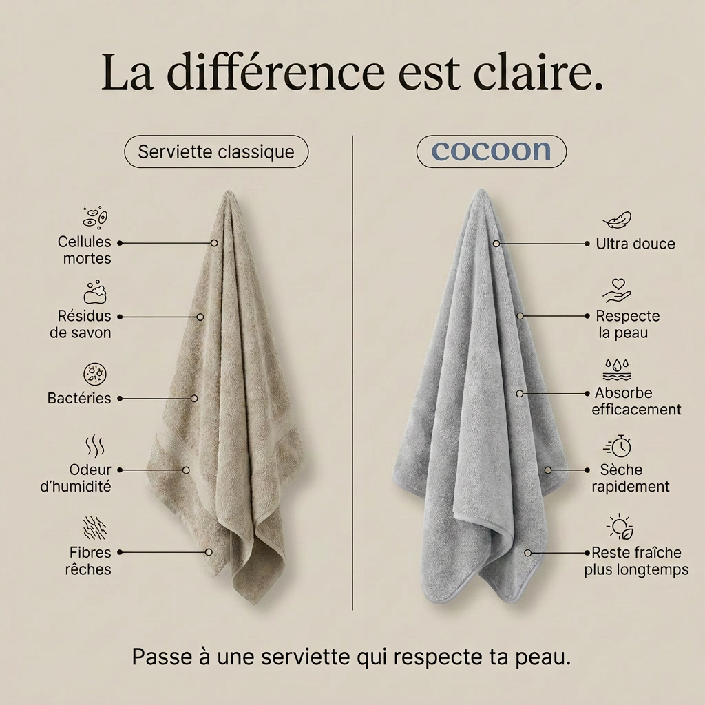 Drap de bain en fibre de bambou